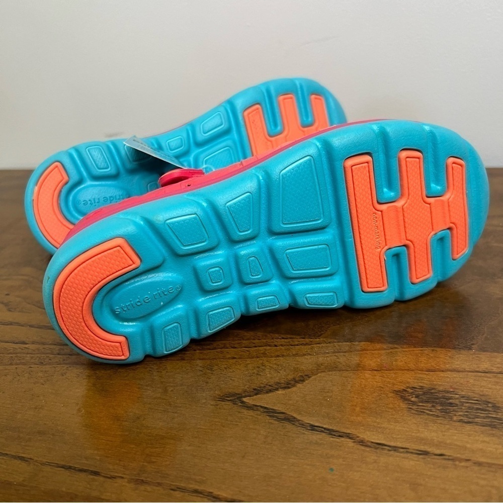 Stride Rite Kids Size 12 Orange Red Blue Play Shoes Water Shoes - Picture 6 of 11